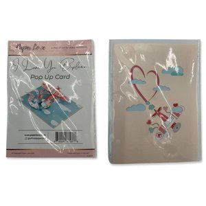 3D Pop Up Card I Love You Biplane Valentines Day Mothers Day Birthday Day 5 x 7